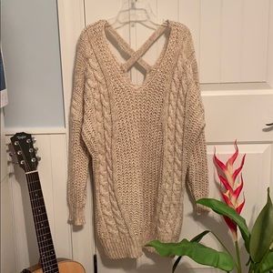 Oversized Cable-Knit Sweater